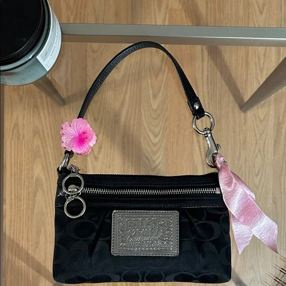 Coach Poppy Vintage Black Mini Shoulder Bag - Picture 4 of 11